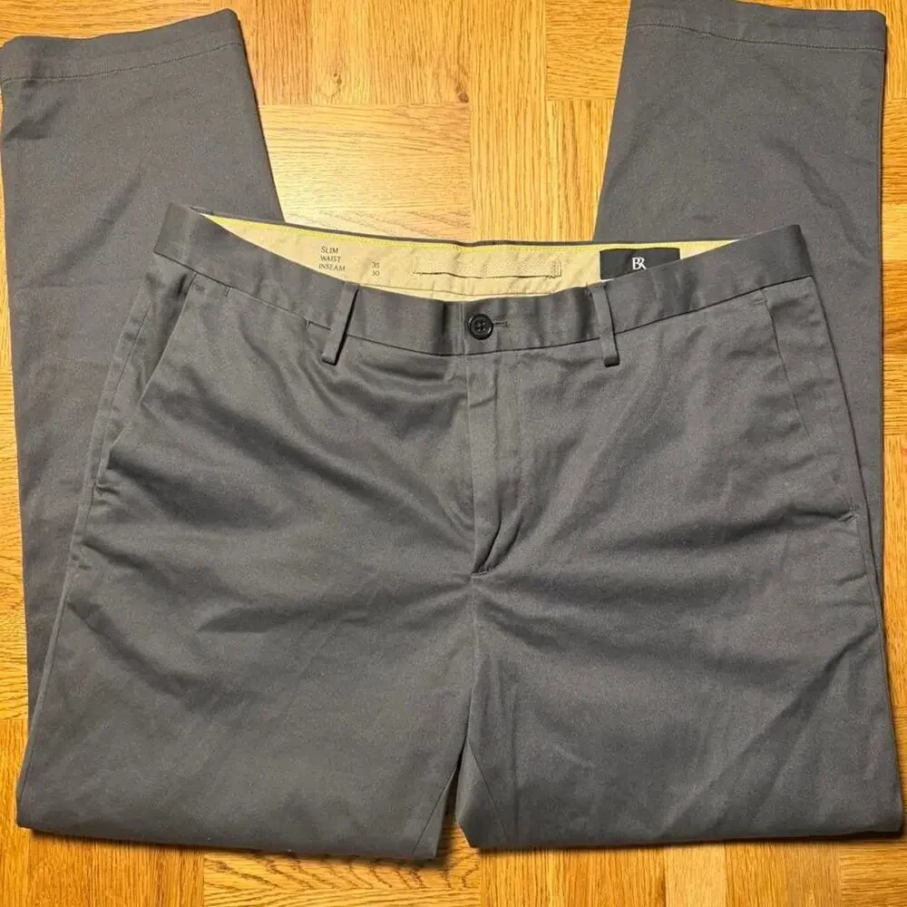 Banana Republic Men’s Slim Fit Dress Pants 35x30 Charcoal Gray